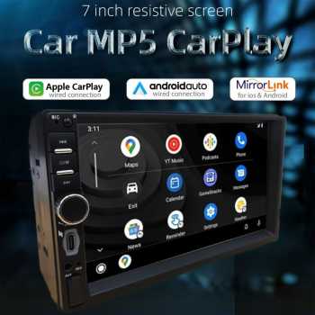 ESGO Head Unit Tape Mobil 2DIN Wired CarPlay Android Auto 7 Inch - F7018C