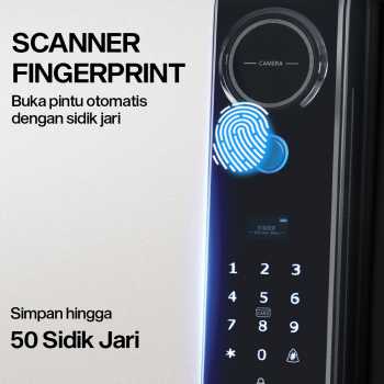 Gambar produk Glomarket Smart Door Lock Fingerprint Password Card RFID Alarm - B02-JC