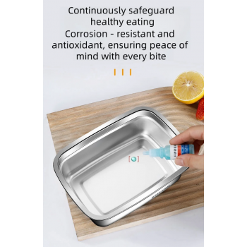 Gambar produk TaffHOME Kotak Makan Anti Tumpah Lunch Bento Box Stainless Steel 410 1200ml - KT274