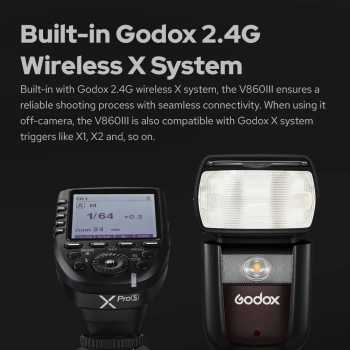 Gambar produk Godox Flash Camera Wireless Adjustable Focus 2980mAh 76Ws for Canon - V860IIIC