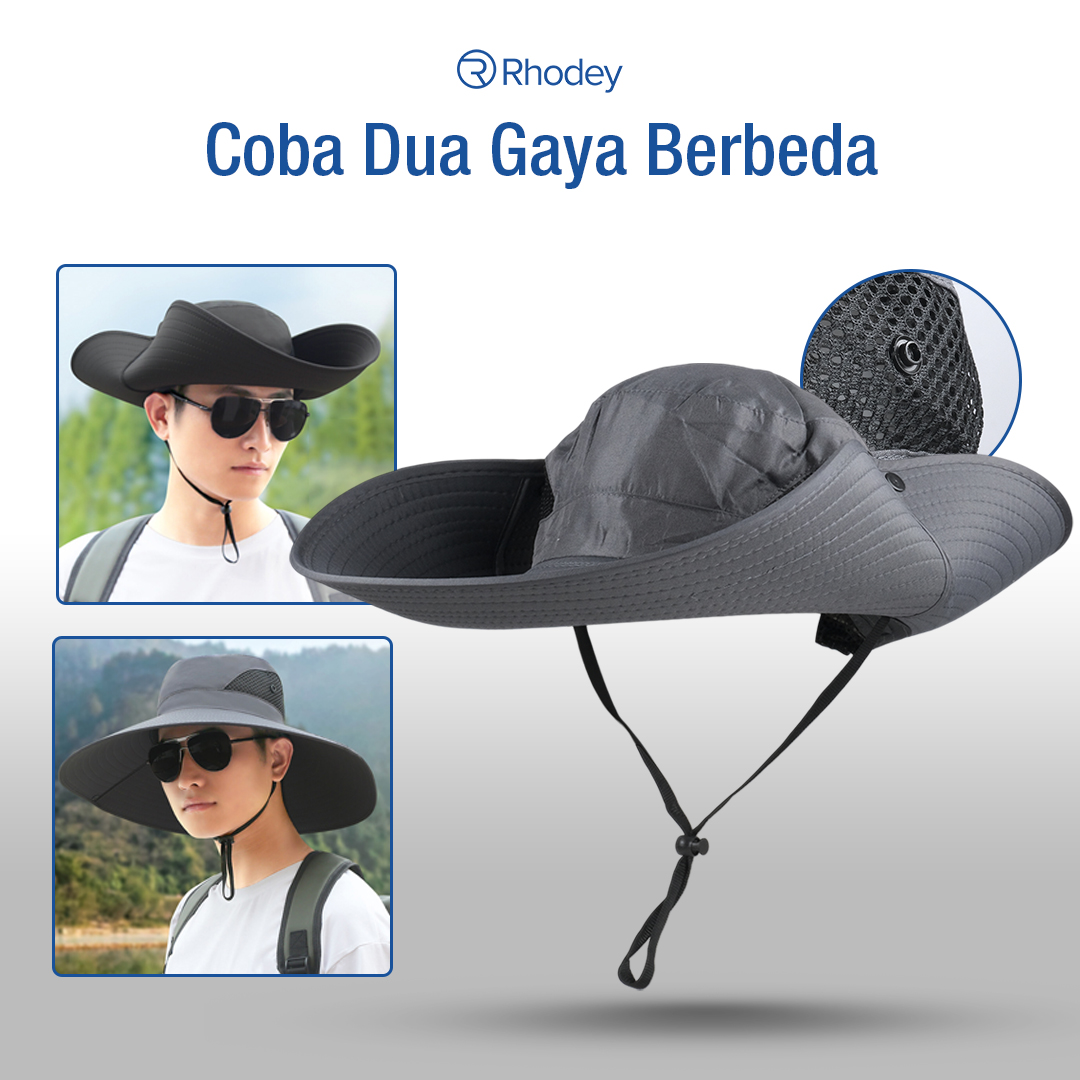 Gambar produk Rhodey Topi Rimba Outdoor Anti UV Boonie Hat Polyester - B60