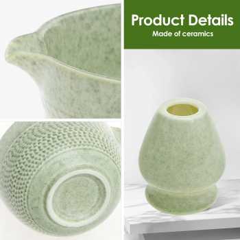 Gambar produk Willstar Matcha Set Kit Chawan Chasen Stand Ceramic 500ml 2 PCS - WS-502