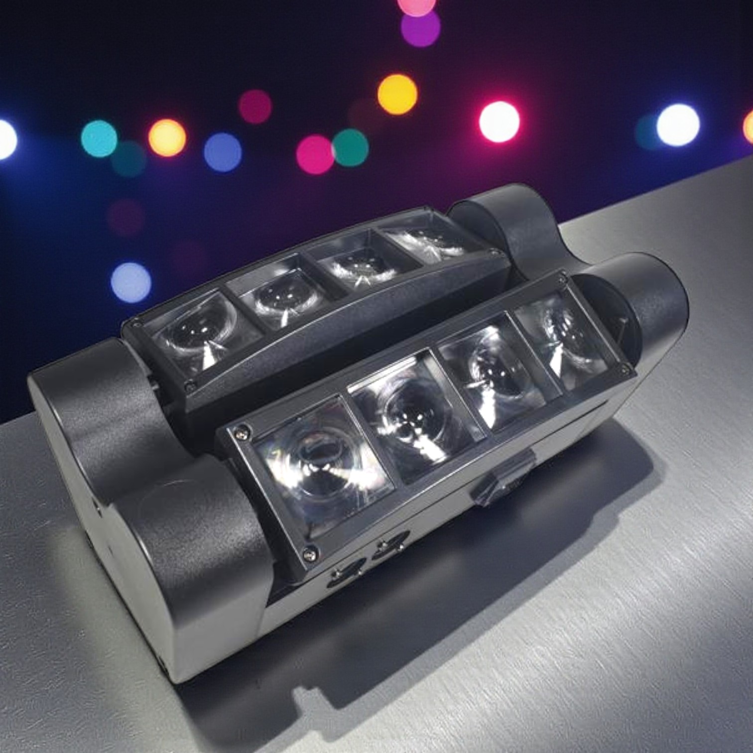 JUNHE Lampu Sorot LED Spider Spotlight RGBW Moving Head DMX512 40W - JH-40 Gambar produk JUNHE Lampu Sorot LED Spider Spotlight RGBW Moving Head DMX512 40W - JH-40