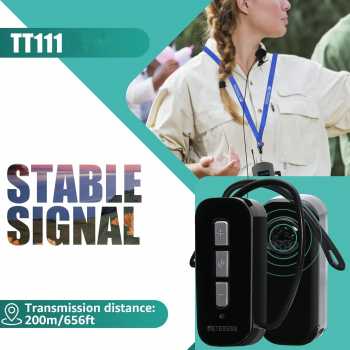 RETEKESS Audio Tour Guide Wireless Receiver Earphone Ear Hook 520mAh - TT111