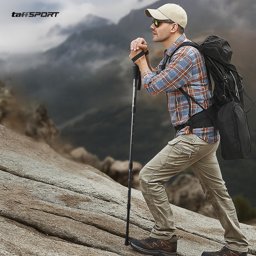 Gambar produk TaffSPORT Tongkat Hiking Telescopic Trekking Pole Aluminium 135cm - X-11