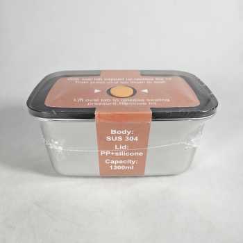Gambar produk TaffHOME Kotak Makan Lunch Box Multifunction Stainless Steel 304 1300ml - AC-21