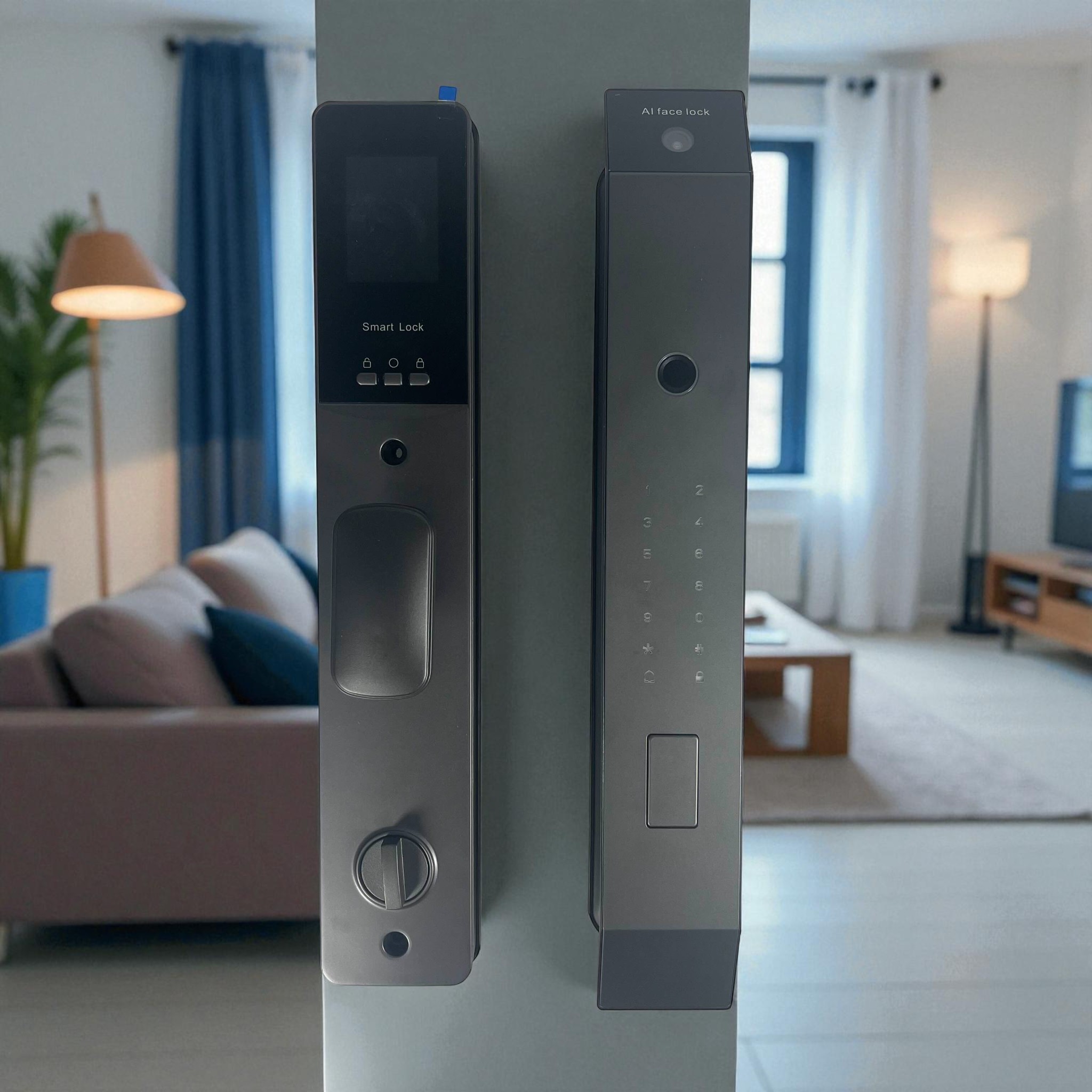 ALOY-X Smart Door Lock Fingerprint Password Card Digital Display Tuya - CS18 Gambar produk ALOY-X Smart Door Lock Fingerprint Password Card Digital Display Tuya - CS18