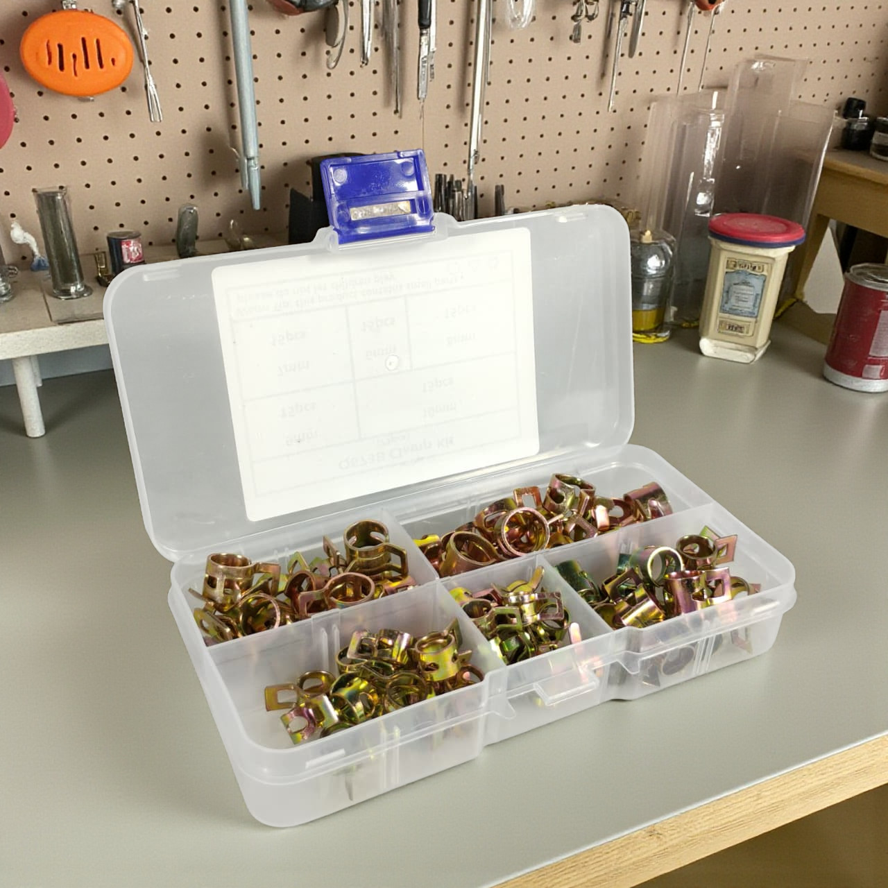 Alloet Penjepit Selang Ledeng Pipe Clamp Fastener 6-10mm 75 PCS - Q673B Gambar produk Alloet Penjepit Selang Ledeng Pipe Clamp Fastener 6-10mm 75 PCS - Q673B