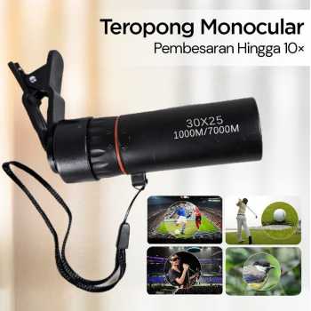 LUNA Teropong Monocular Zoom Telescope Compact 10X BAK4 - 579