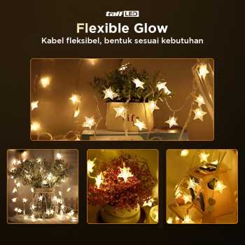 Gambar produk TaffLED Lampu Hias String Lights Star Shape Waterproof 20 LED 3M - G23