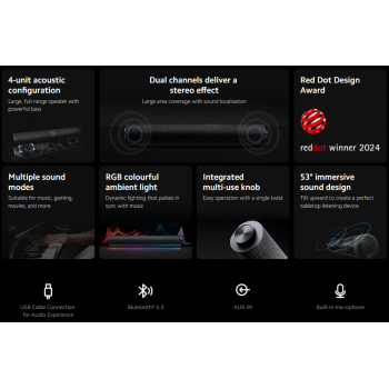 Gambar produk Redmi Desktop Speaker Bluetooth Stereo Dual Channel USB AUX RGB 25W - ASB02A