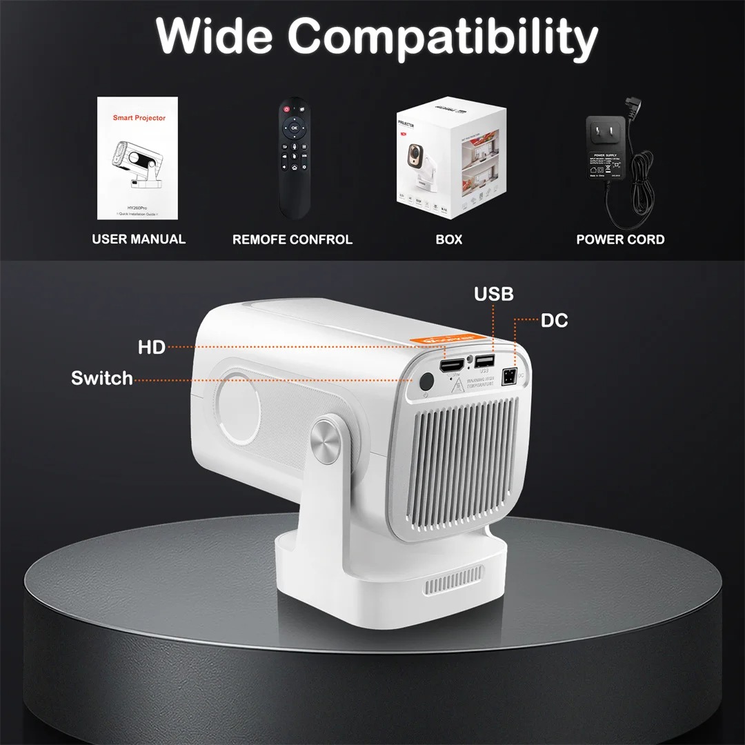 Gambar produk Woopker Proyektor Mini Portable Android 11 WiFi Bluetooth 330 ANSI - HY260