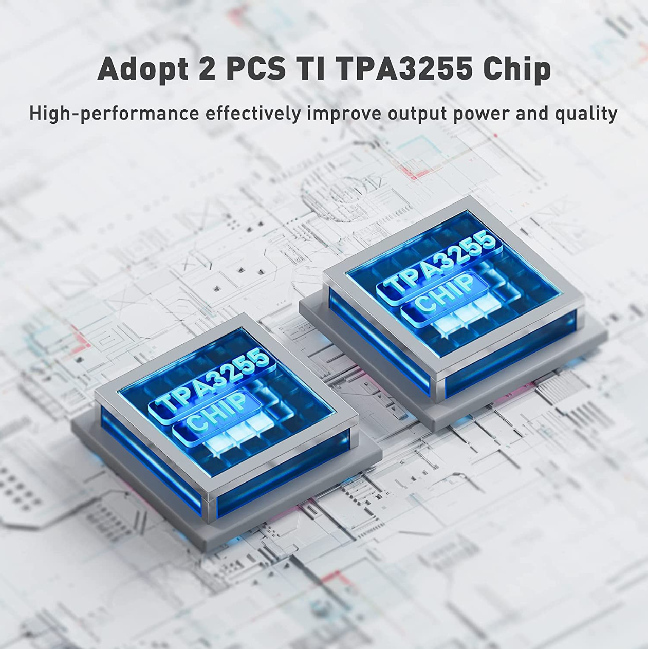 Gambar produk Fosi Audio Amplifier Bluetooth 5.0 HiFi 2.1 Channel 165x2+350W TPA3255 - BT30D PRO- MAX