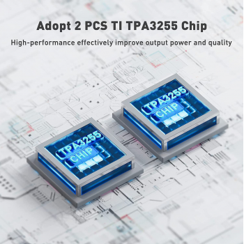 Gambar produk Fosi Audio Amplifier Bluetooth 5.0 HiFi 2.1 Channel 165x2+350W TPA3255 - BT30D PRO- MAX
