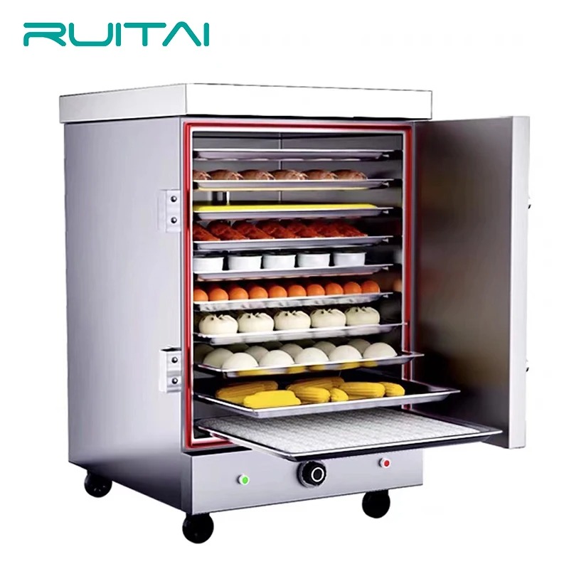 RUITAI Mesin Penanak Nasi Steamer Rice Cart 10 Tray 150 People 12kW - RT-150 Gambar produk RUITAI Mesin Penanak Nasi Steamer Rice Cart 10 Tray 150 People 12kW - RT-150
