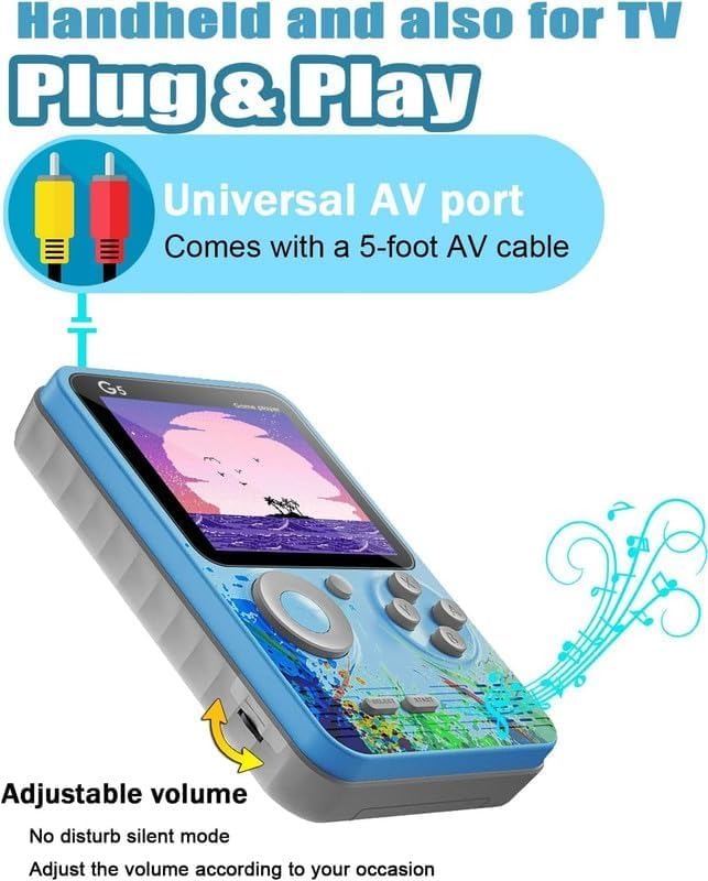 Gambar produk GGS Retro Portable Handheld Console 500 Game 2.4 Inch 128MB RAM - G5