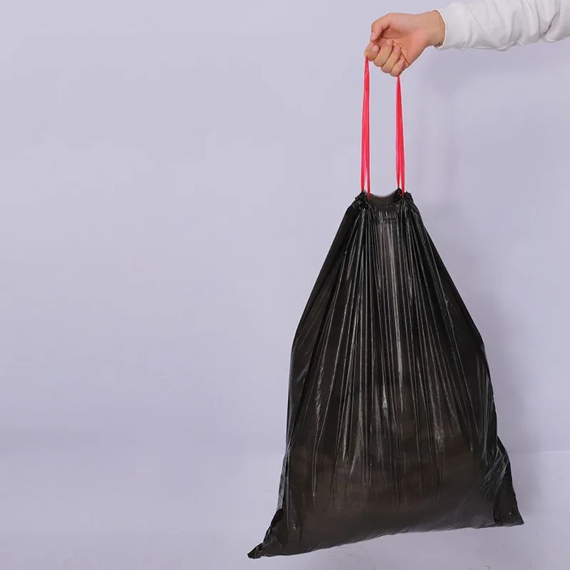 Gambar produk TRASU Kantong Plastik Sampah Tali Drawstring Trash Bag 45x50cm 75 PCS - TR-75
