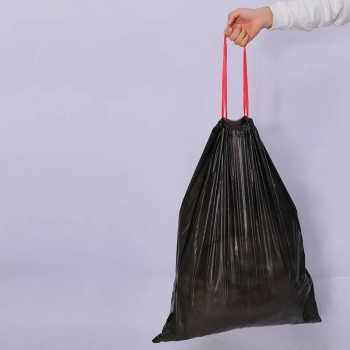 Gambar produk TRASU Kantong Plastik Sampah Tali Drawstring Trash Bag 45x50cm 75 PCS - TR-75