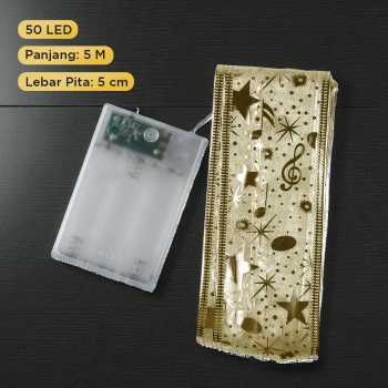 Gambar produk Partigos Lampu Hias String Lights Model Pita Natal 50 LED Multicolor - AA562