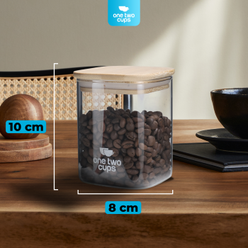Gambar produk One Two Cups Toples Kaca Penyimpanan Makanan Kedap Udara Storage Jar 500ml - HC1019