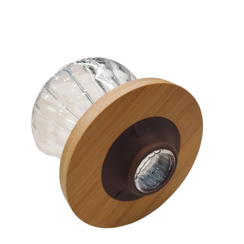 Gambar produk FMA V60 Coffee Dripper Alat Seduh Kopi Manual Bamboo Kaca 1-4 Cup Lurus - SD-8106