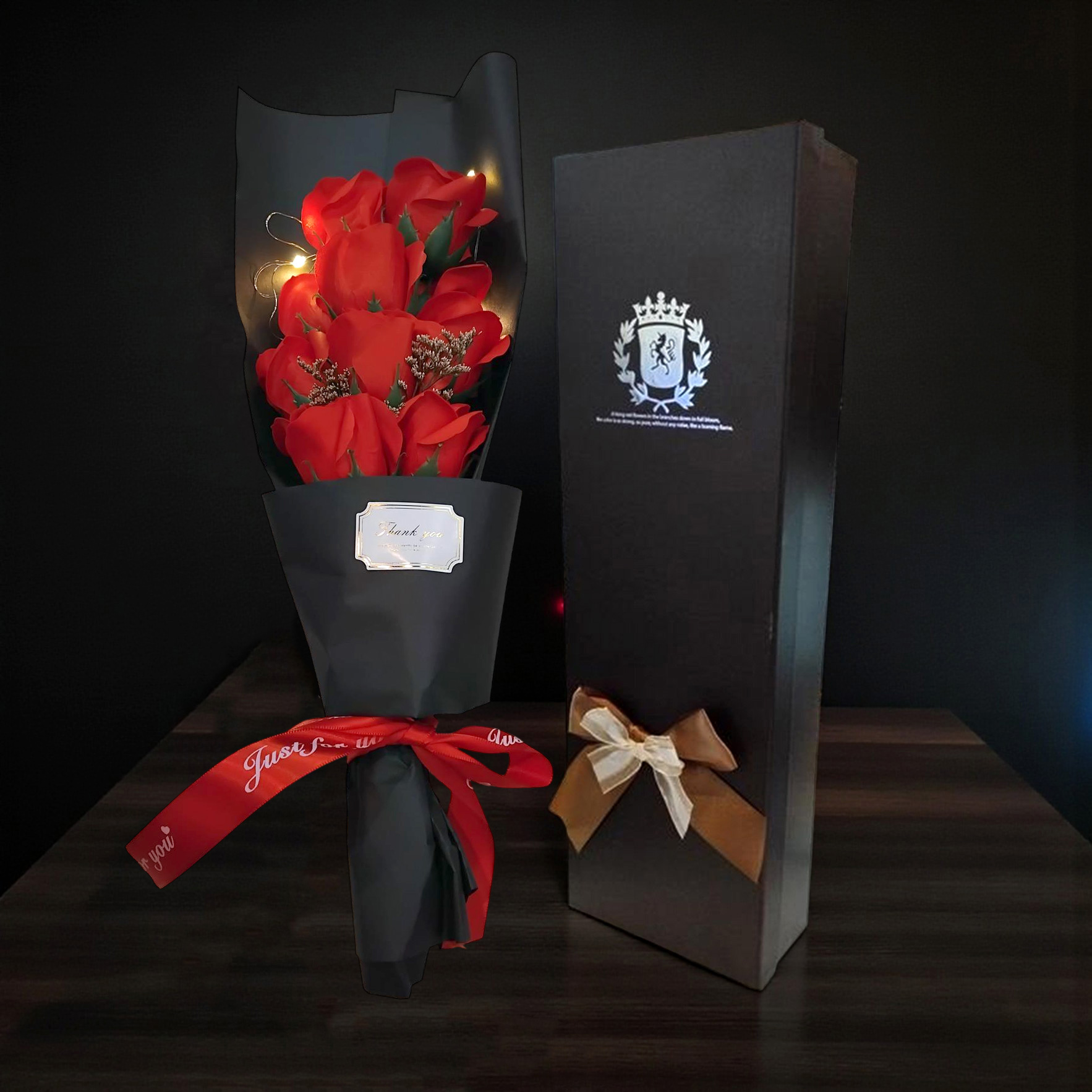 Gambar produk Ji Hong Buket Bunga Sabun Dekorasi LED Valentine Gift 11 Rose - JH-11