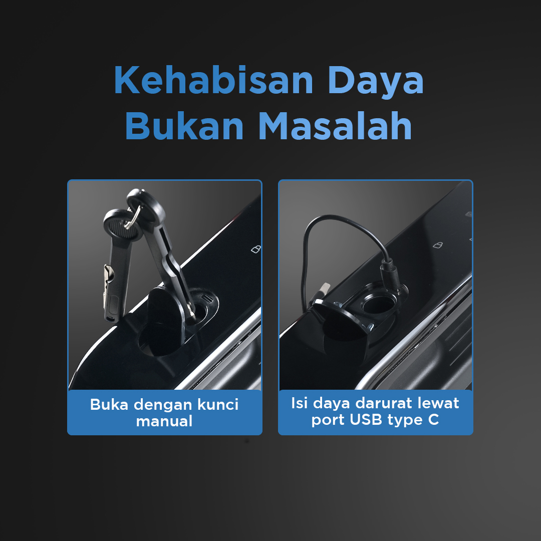 Glomarket Smart Door Lock Fingerprint Face Recognition Password App - B02RL-TC Gambar produk Glomarket Smart Door Lock Fingerprint Face Recognition Password App - B02RL-TC