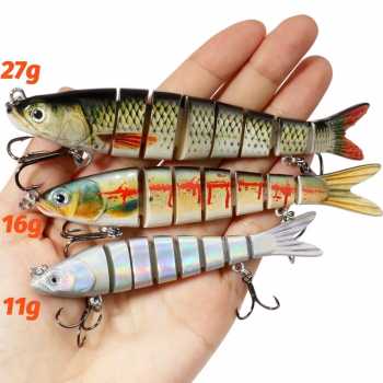 Gambar produk GOBAIT Umpan Pancing Ikan Lifelike Fish Bait Lure 8 Section 13.5cm 27g - GB-13