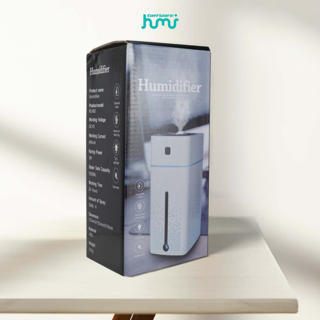 Taffware HUMI Air Humidifier Ultrasonic Aroma Diffuser RGB 1L - KS-600 Gambar produk Taffware HUMI Air Humidifier Ultrasonic Aroma Diffuser RGB 1L - KS-600