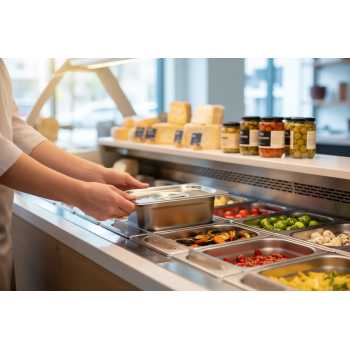 Gambar produk One Two Cups Food Pan Stainless Steel Wadah Makanan Prasmanan 1/3x10cm - GN-201