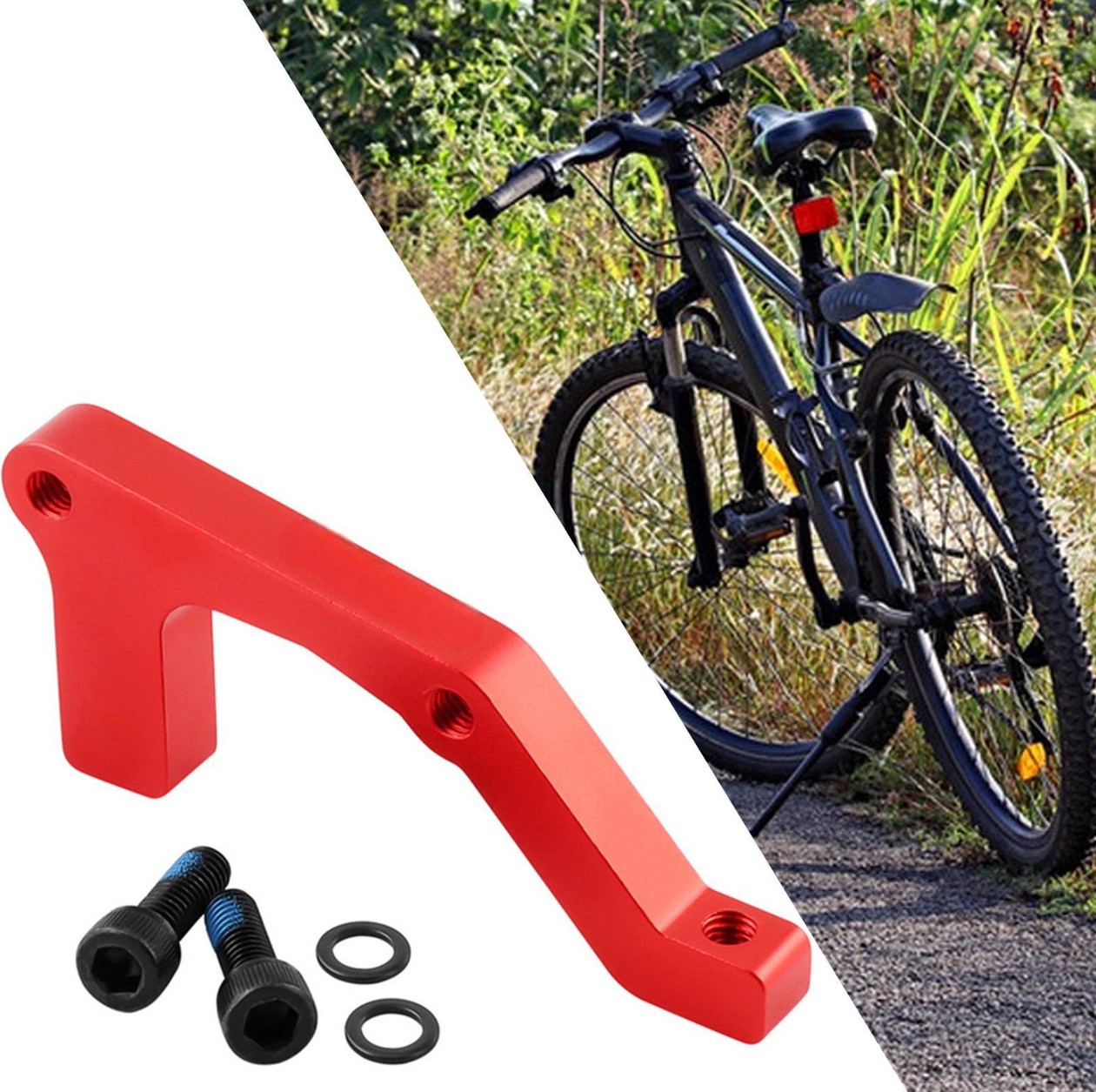 Gambar produk MUZI Adaptor Rem Cakram Sepeda Disc Brake Bracket B-Pillar Rear 203mm - MZ25
