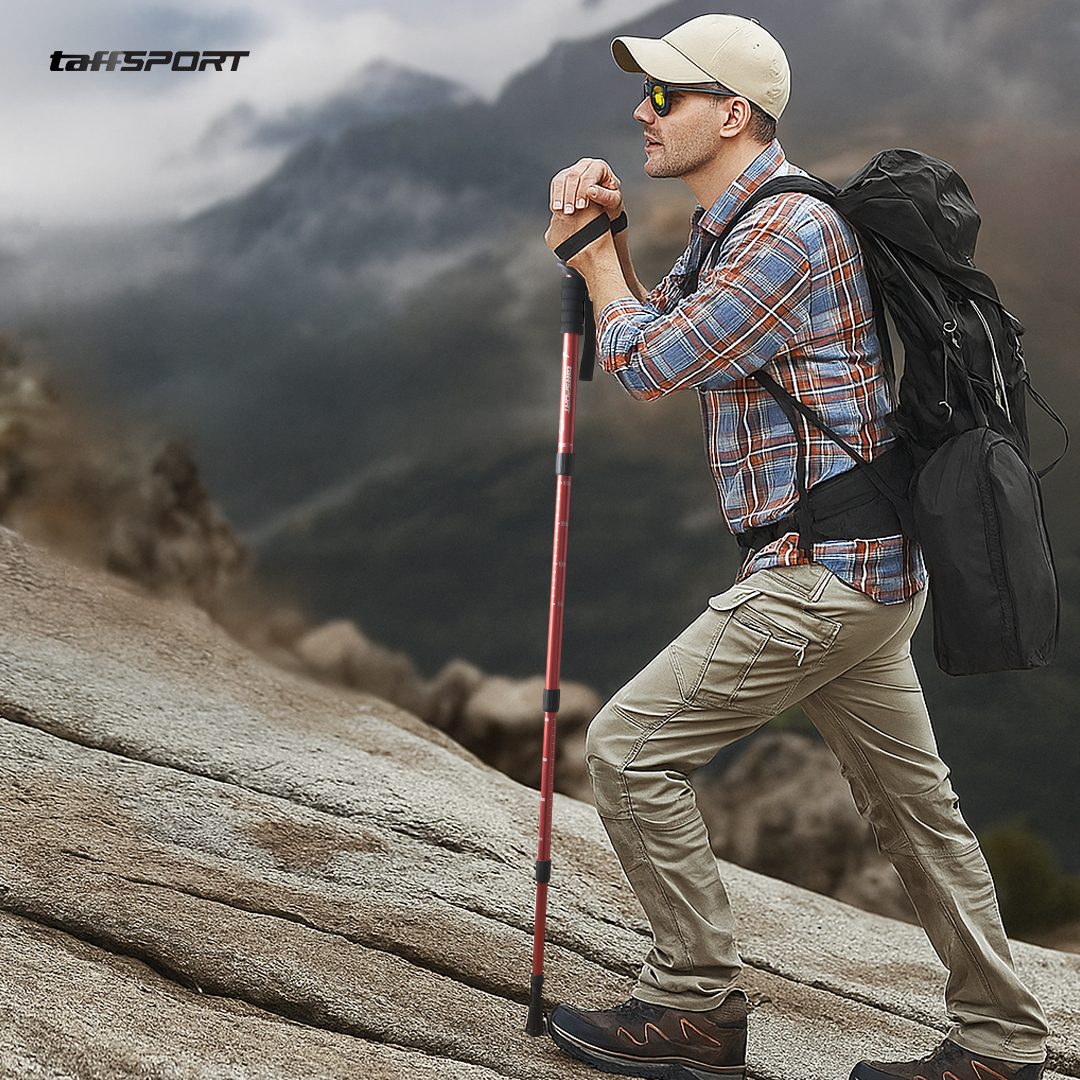 Gambar produk TaffSPORT Tongkat Hiking Telescopic Trekking Pole Aluminium 135cm - X-11