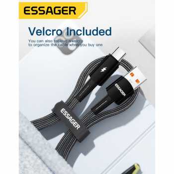 ESSAGER Kabel Data USB Type A to Type C Fast Charging 120W 6A 2M - EXC120-CG01-P Gambar produk ESSAGER Kabel Data USB Type A to Type C Fast Charging 120W 6A 2M - EXC120-CG01-P