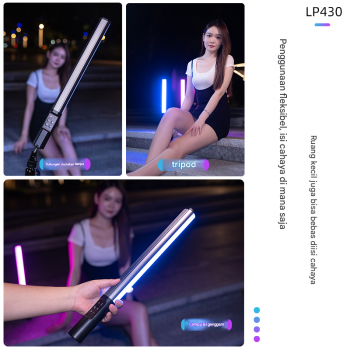 Gambar produk LIYADI Lampu Fotografi LED Portabel RGB Tube Light 10W 9900K - LP430 PRO