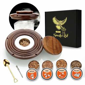 Gambar produk TEMOPY Set Alat Pengasap Cocktail Smoker Kit with 4 Wood Chips - TPY-40