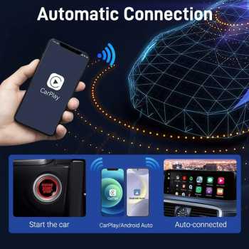 Gambar produk ACODO Dongle Wireless Carplay Android Auto Bluetooth 5.0 WiFi 5.8GHz - A50