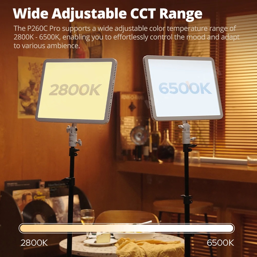 Gambar produk Godox Lampu Fill Light LED 2800-6500K Adjustable NFC 45W with APP - P260C Pro
