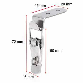 Gambar produk Taffware Kaitan Peti Grendel Koper Kabinet Spring Lock Loaded Buckle Type A - A3