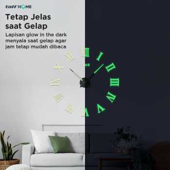 Gambar produk TaffHOME Jam Dinding Besar DIY Giant Clock Glow in The Dark 90-100cm - DIY-106