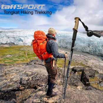 TaffSPORT Tongkat Hiking Telescopic Trekking Pole Antishock 135cm - 7075