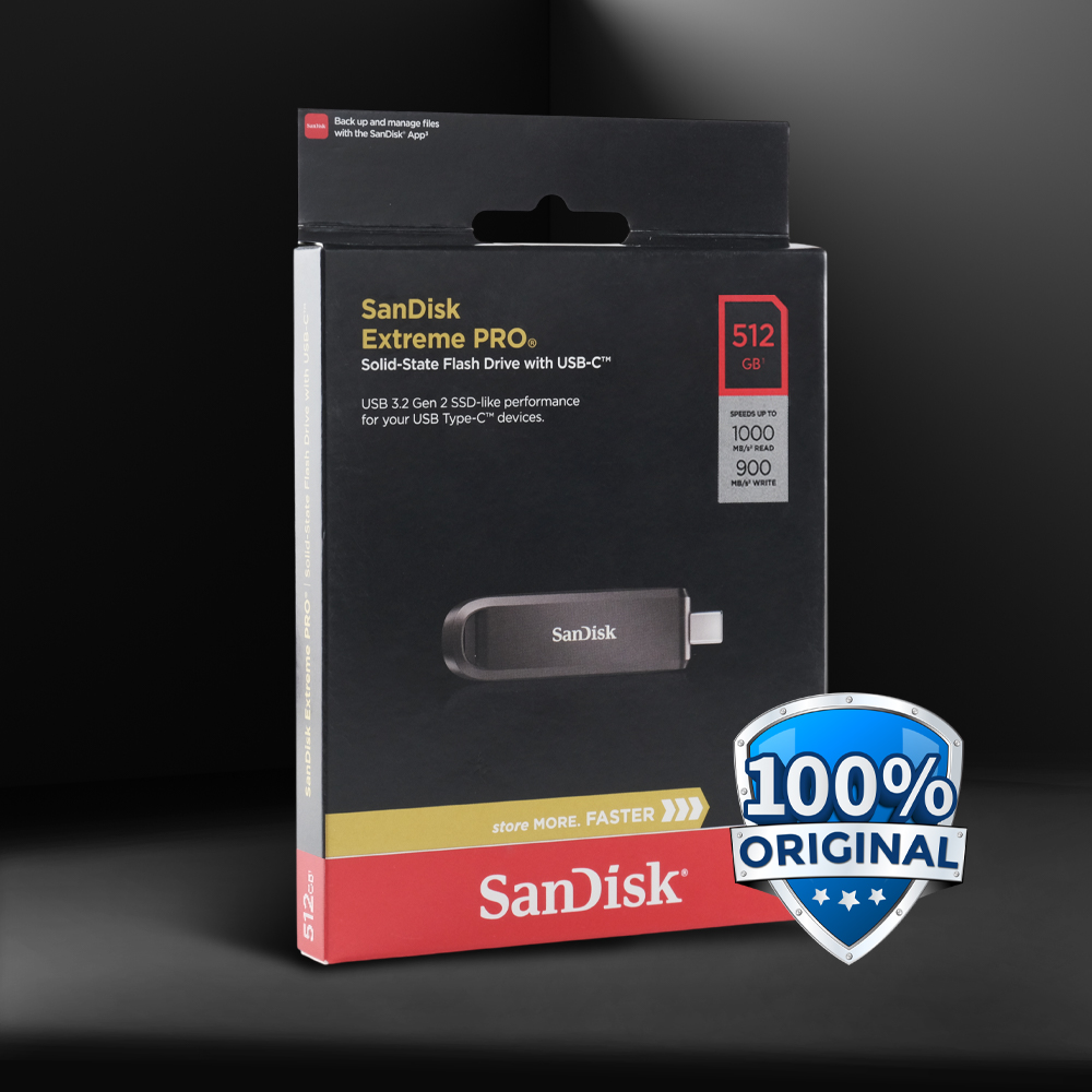 SanDisk Extreme PRO Flash Drive With USB Type C 1000MB s 512GB SanDisk Extreme PRO Flash Drive With USB Type C 1000MB s 512GB