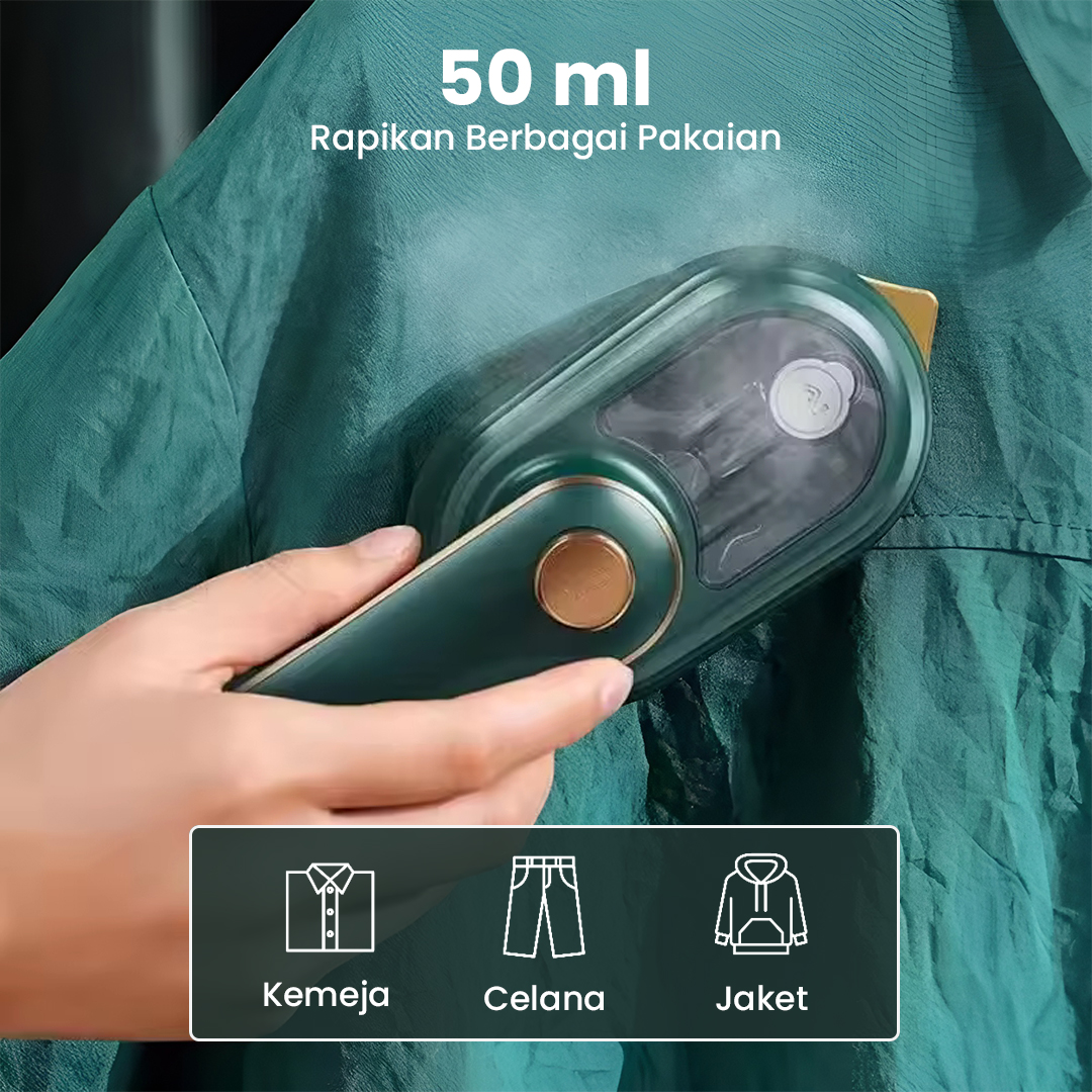 Gambar produk Karsah Setrika Mini Compact Ironing Handheld Semprot Air 38W 50ml - HX-6168
