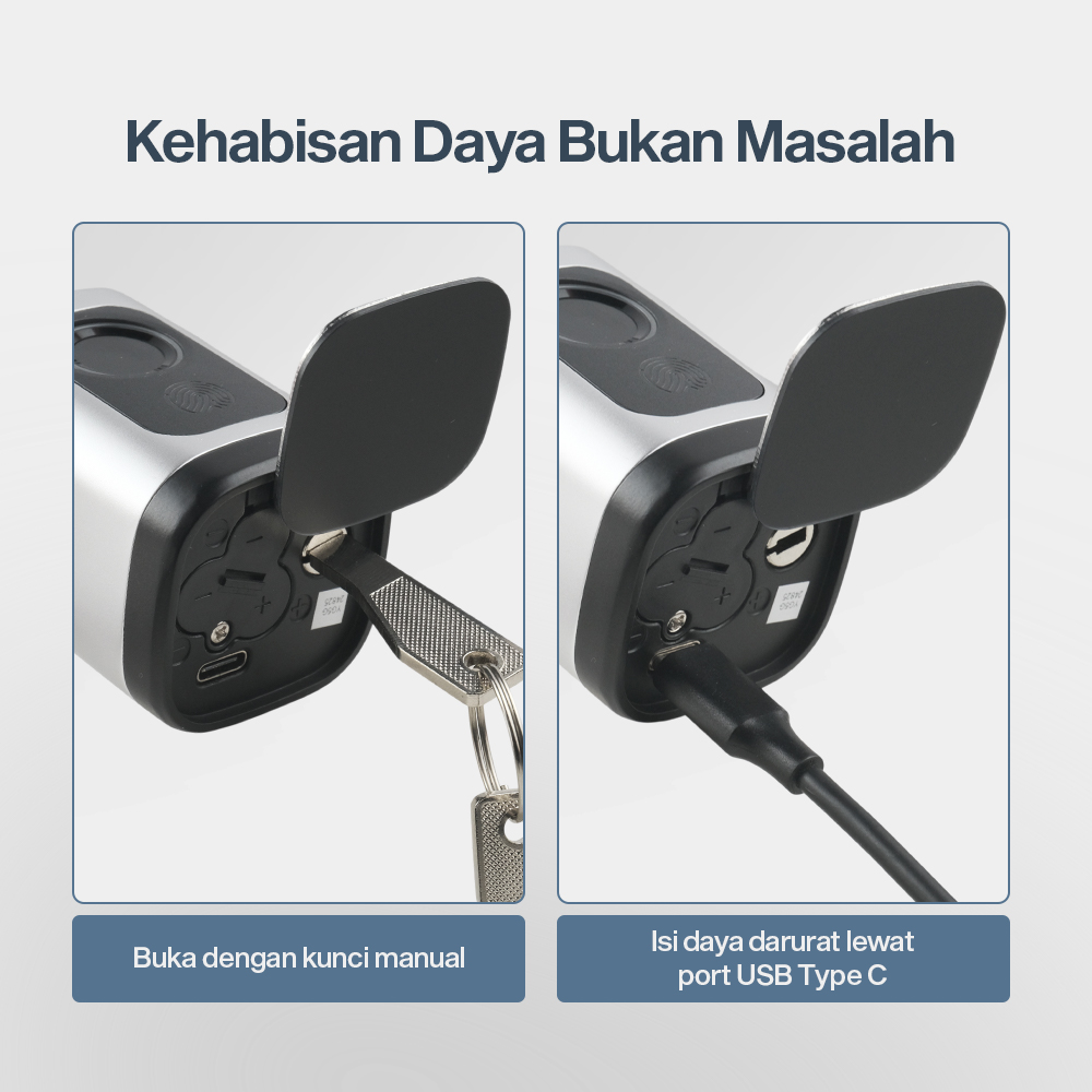 Gambar produk Juheenda Smart Door Lock Fingerprint Bluetooth Card Alarm Tuya Smart - S1