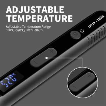 Gambar produk ZIYAHI Solder Elektrik Adjustable Temperature Soldering 100W - C919