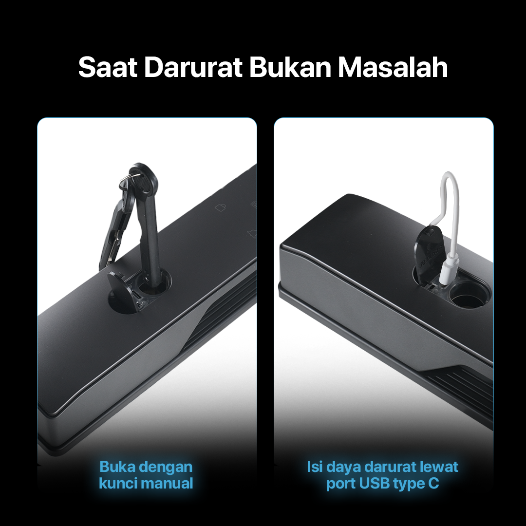 Glomarket Smart Door Lock Fingerprint Face Recognition Password Tuya - CS11 Gambar produk Glomarket Smart Door Lock Fingerprint Face Recognition Password Tuya - CS11