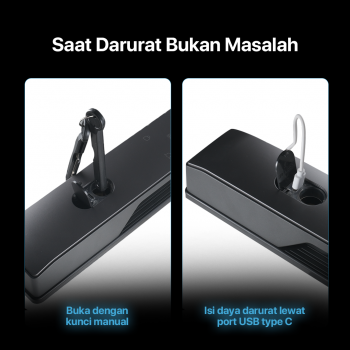 Gambar produk Glomarket Smart Door Lock Fingerprint Face Recognition Password Tuya - CS11