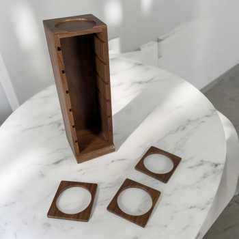 Gambar produk RIO Holder Basket Portafilter Storage Rack Suitable Walnut - R-58