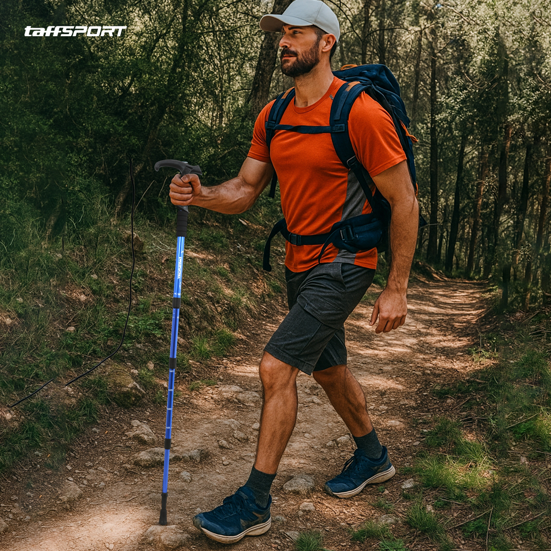 TaffSPORT Tongkat Hiking Telescopic Trekking Pole Aluminium 110cm - X-100 Gambar produk TaffSPORT Tongkat Hiking Telescopic Trekking Pole Aluminium 110cm - X-100