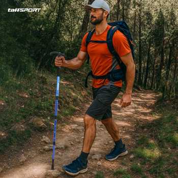 Gambar produk TaffSPORT Tongkat Hiking Telescopic Trekking Pole Aluminium 110cm - X-100
