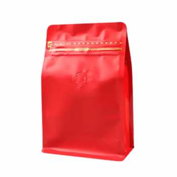KOFE Kemasan Kopi Standing Pouch Ziplock Flat Bottom with Valve 10 PCS - KF-10